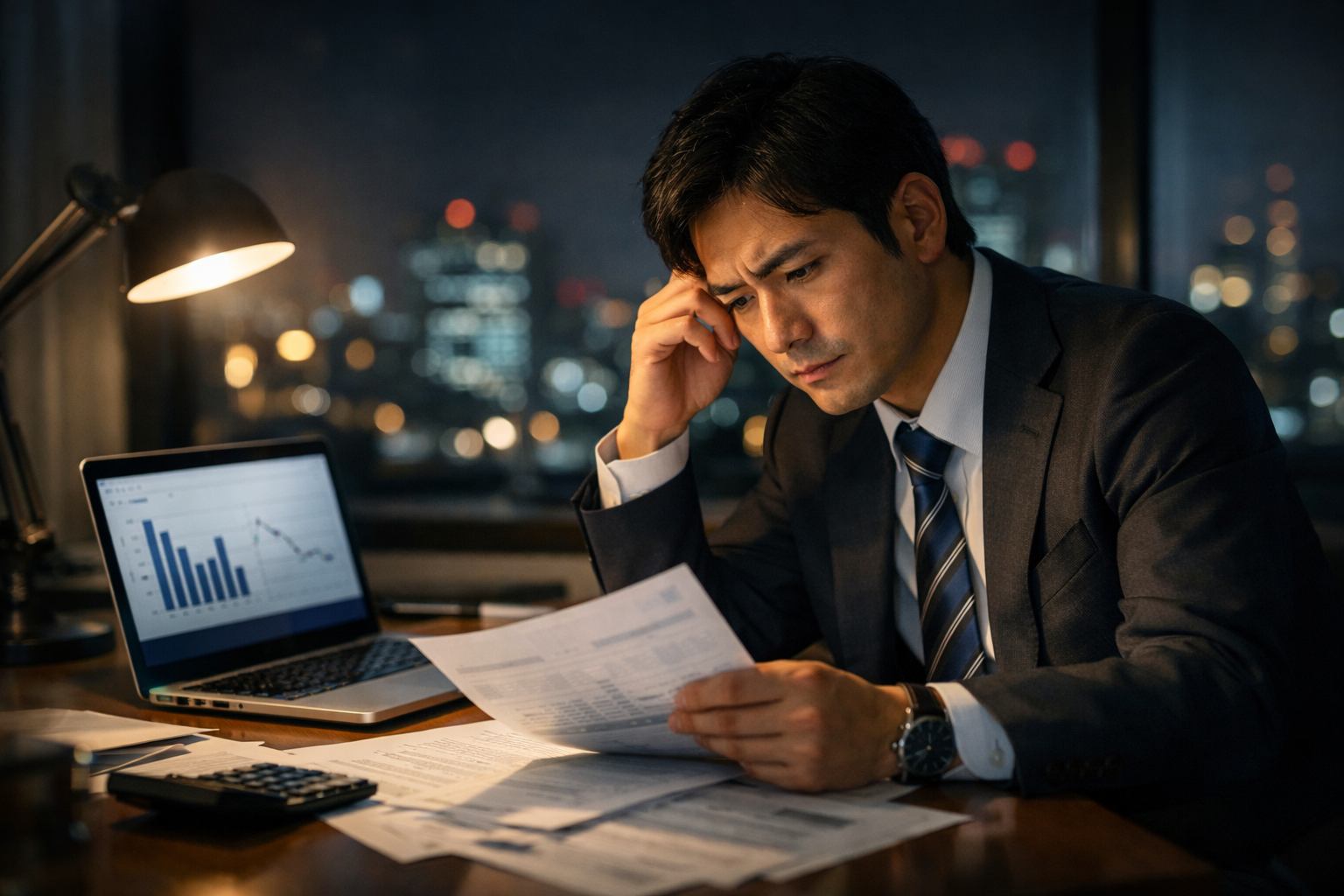 不安を抱えるビジネスパーソンのイメージ画像
