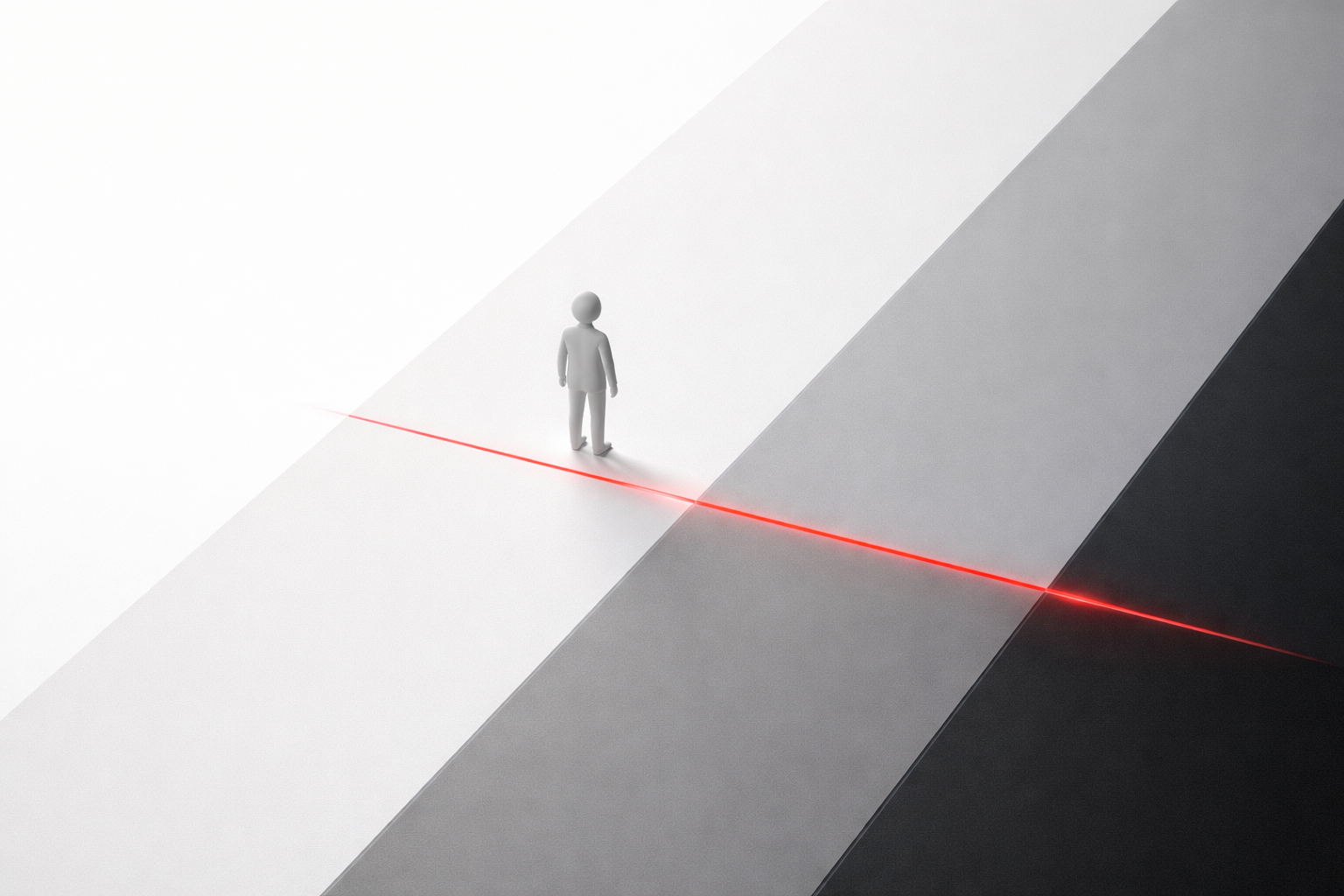 ホワイト・グレー・ブラックの線引きのイメージ画像