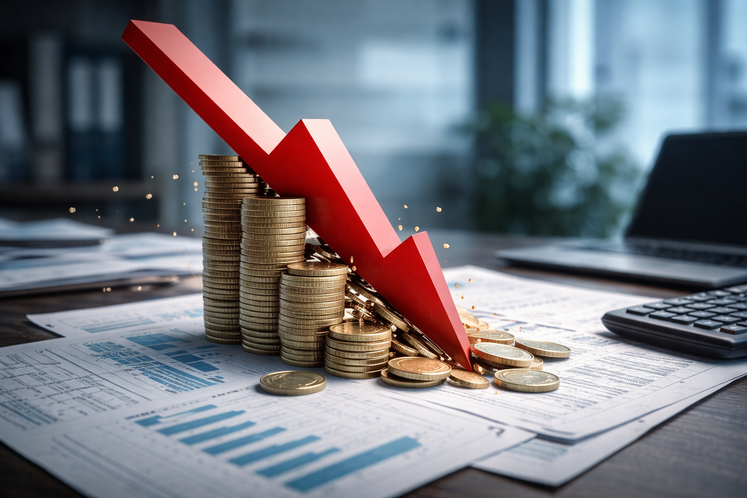 定率法の初年度大幅償却を表現するイメージ画像