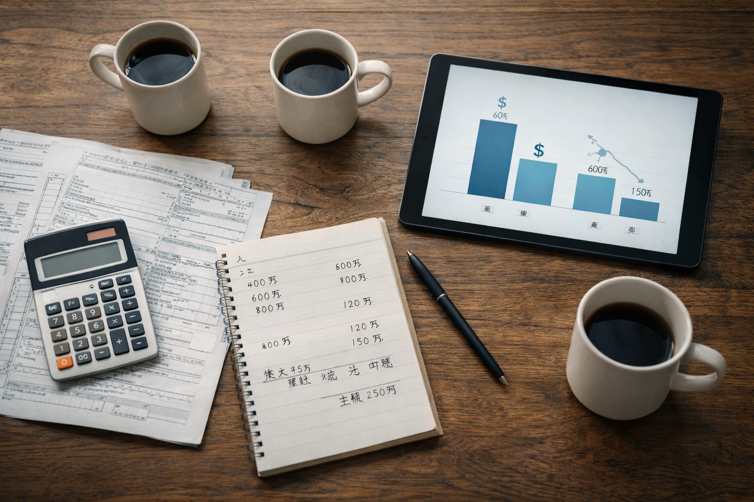 年収シミュレーション｜「数字で比較する夫婦」のイメージ画像