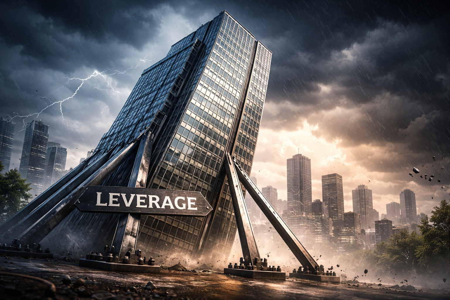 財務レバレッジとリスクのイメージ画像