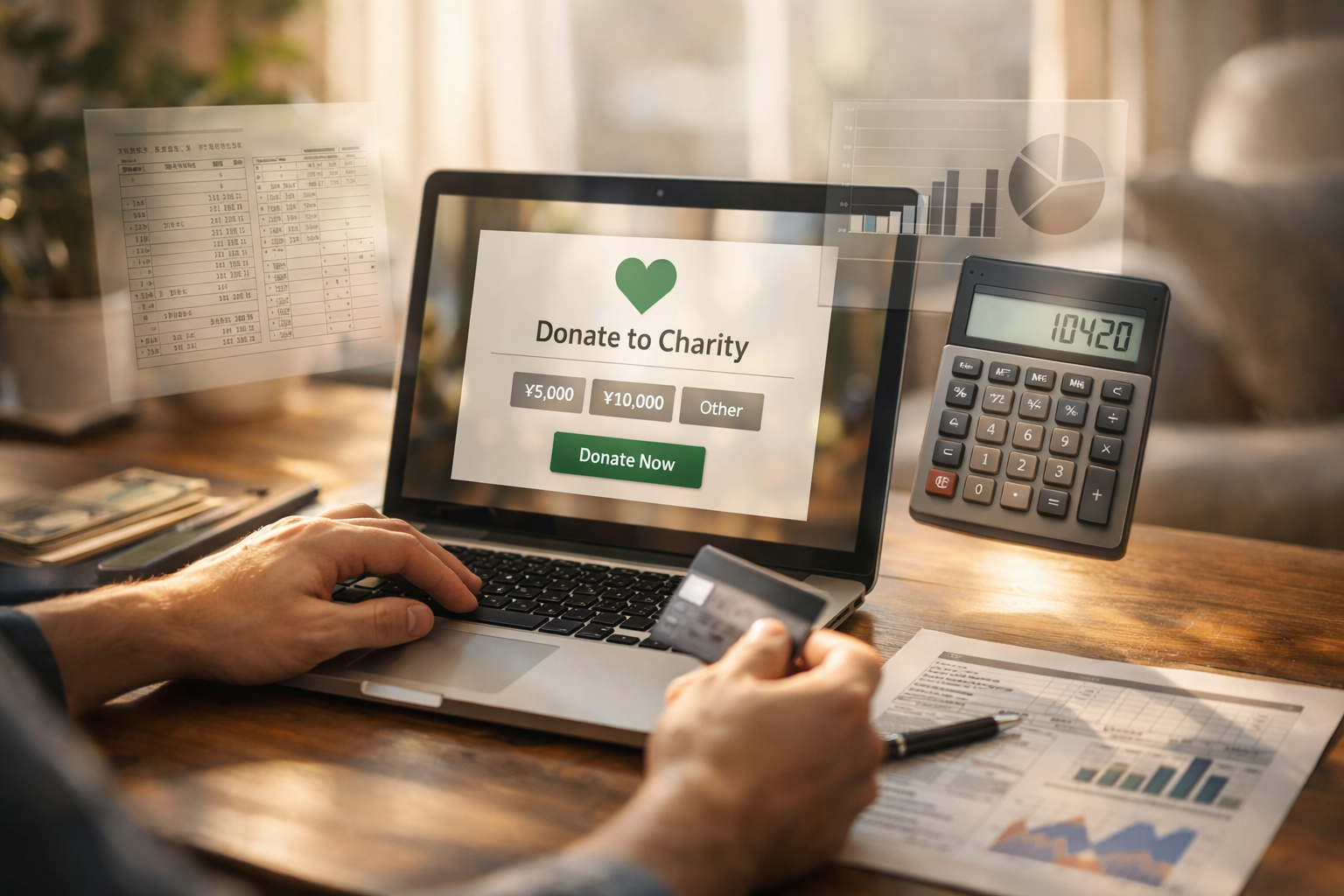 NPO寄付と節税のイメージ画像