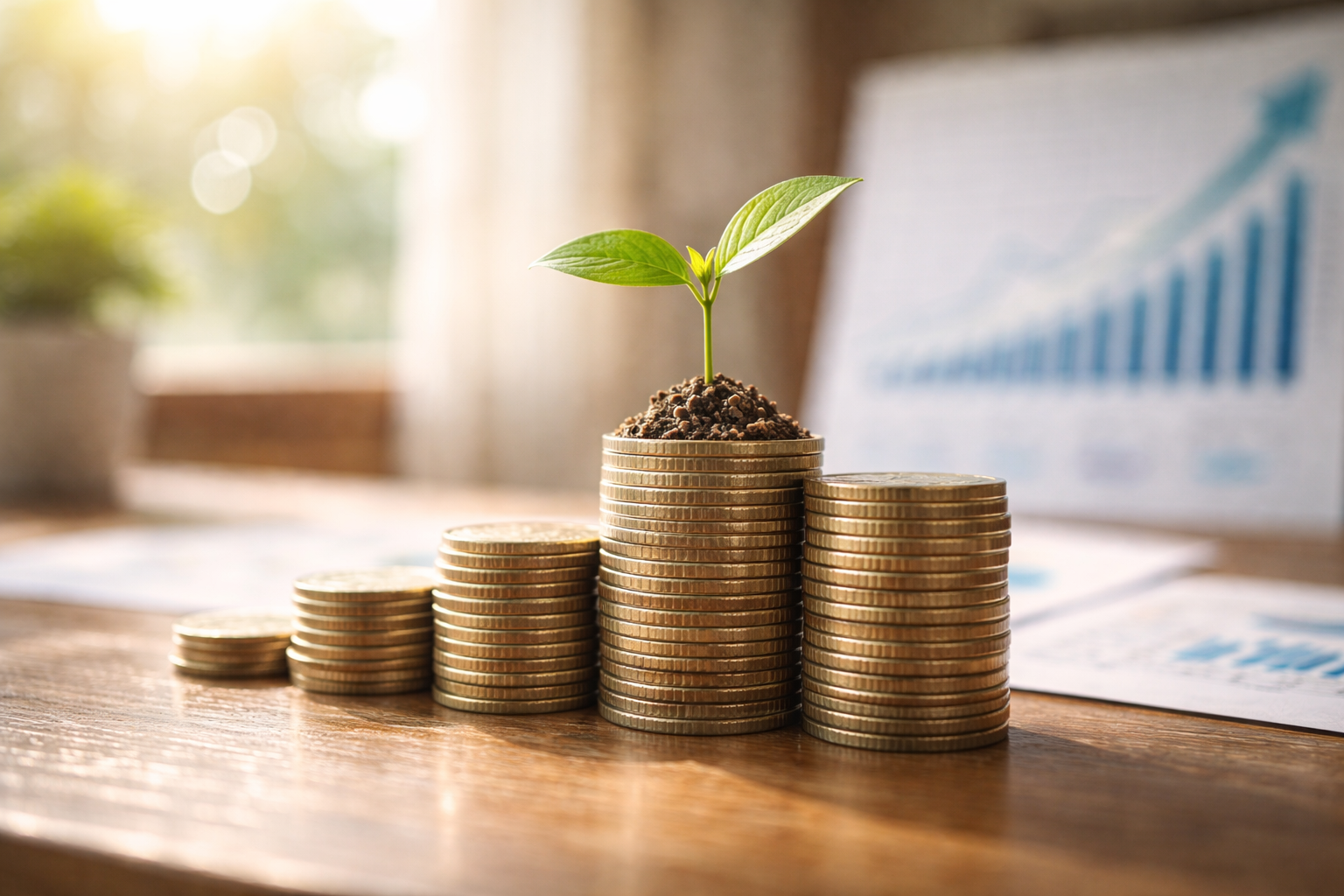 長期投資・複利・資産成長のイメージ画像