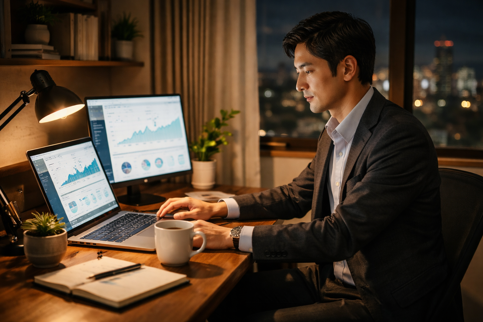 サラリーマンが副業を始めるイメージ画像