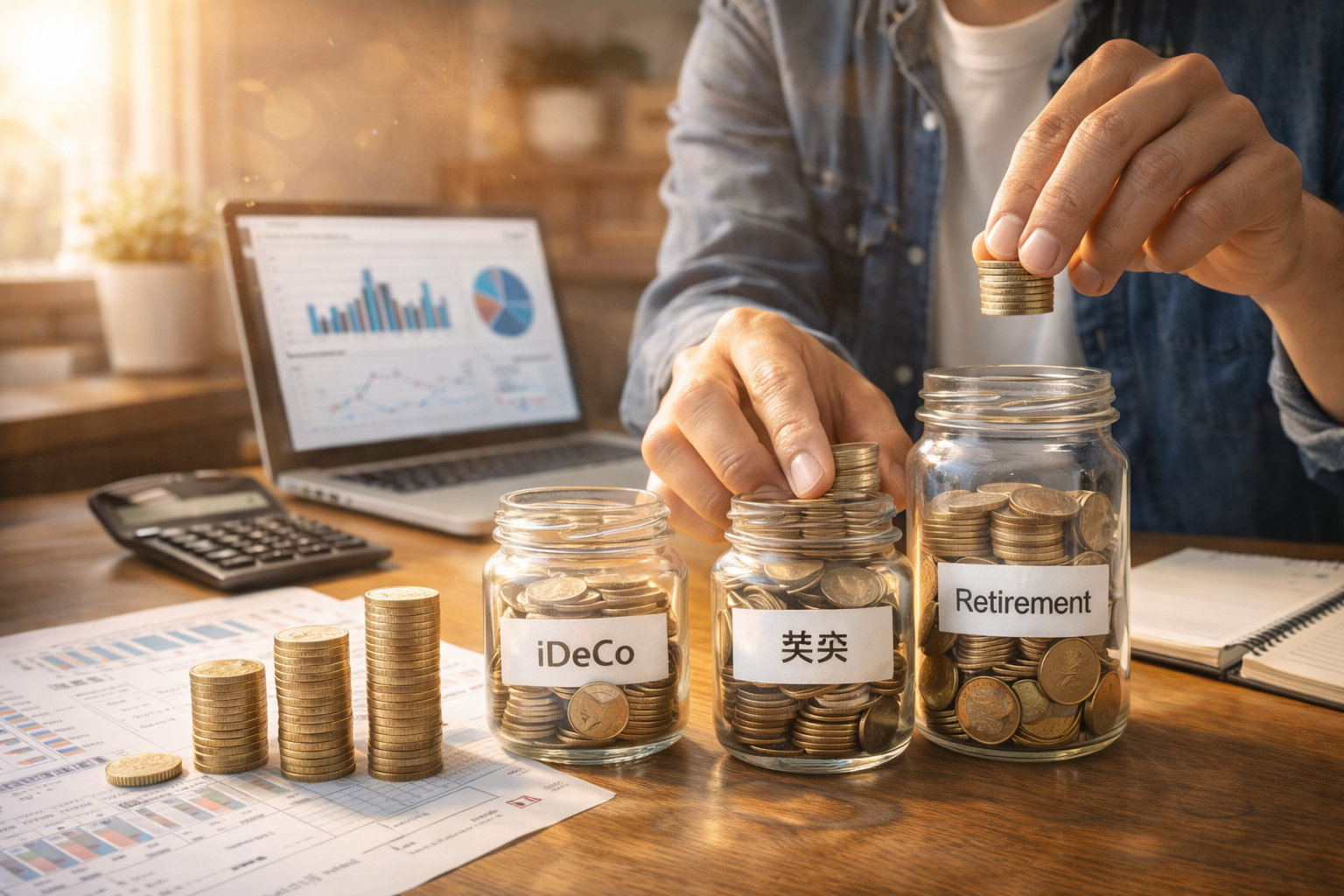 節税制度（iDeCo・共済など）で資産を守るイメージ画像