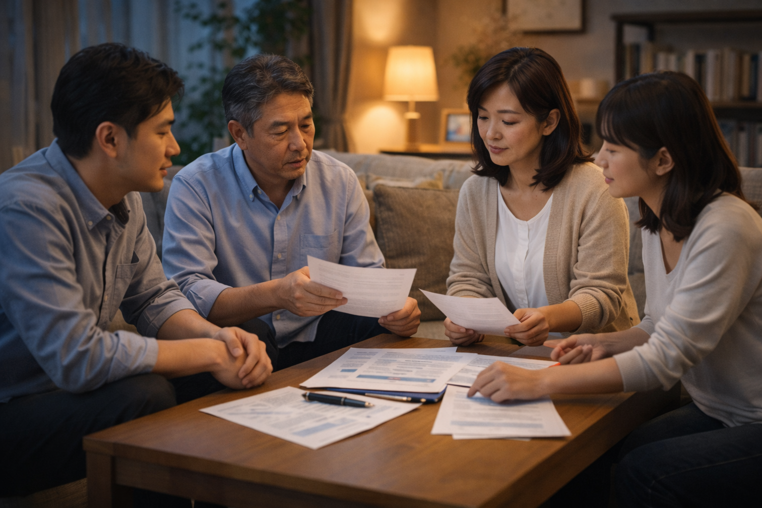 遺産分割と家族のバランスを表すイメージ画像