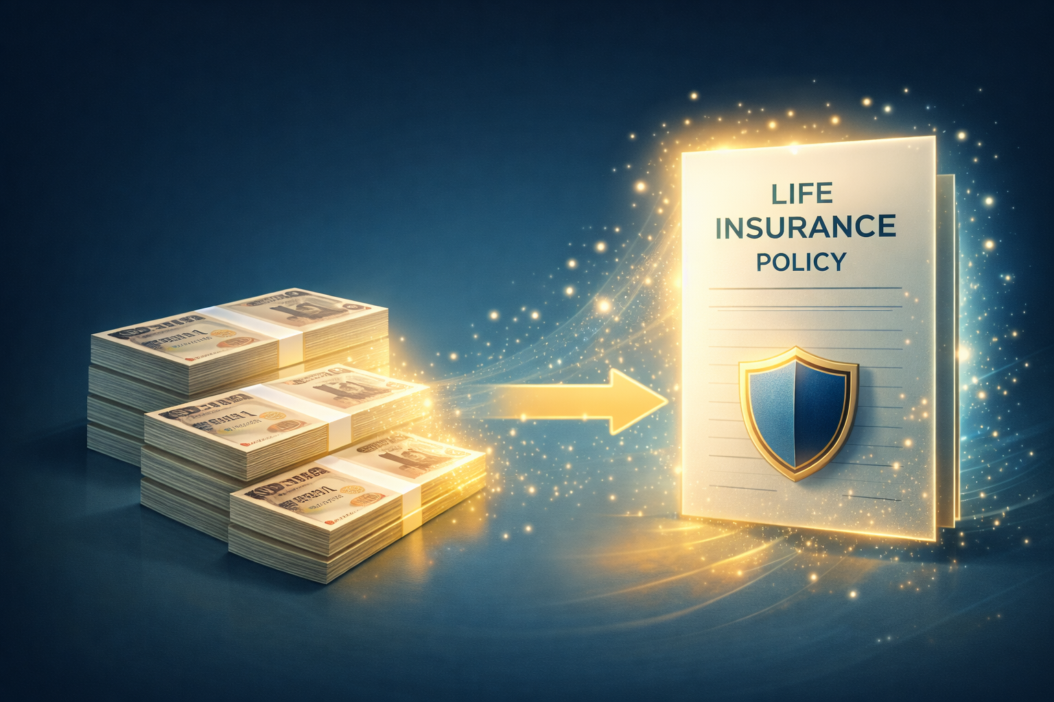 現金 → 保険のイメージ画像