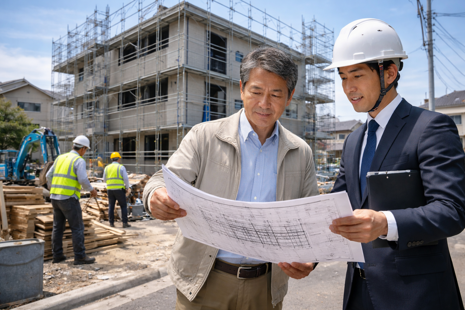 土地活用としてのアパート建設のイメージ画像