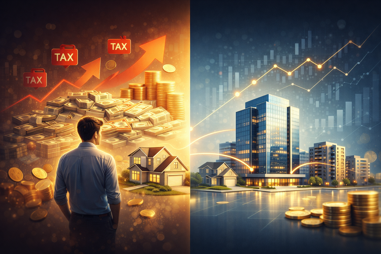 個人資産と法人資産の違いを表すイメージ画像