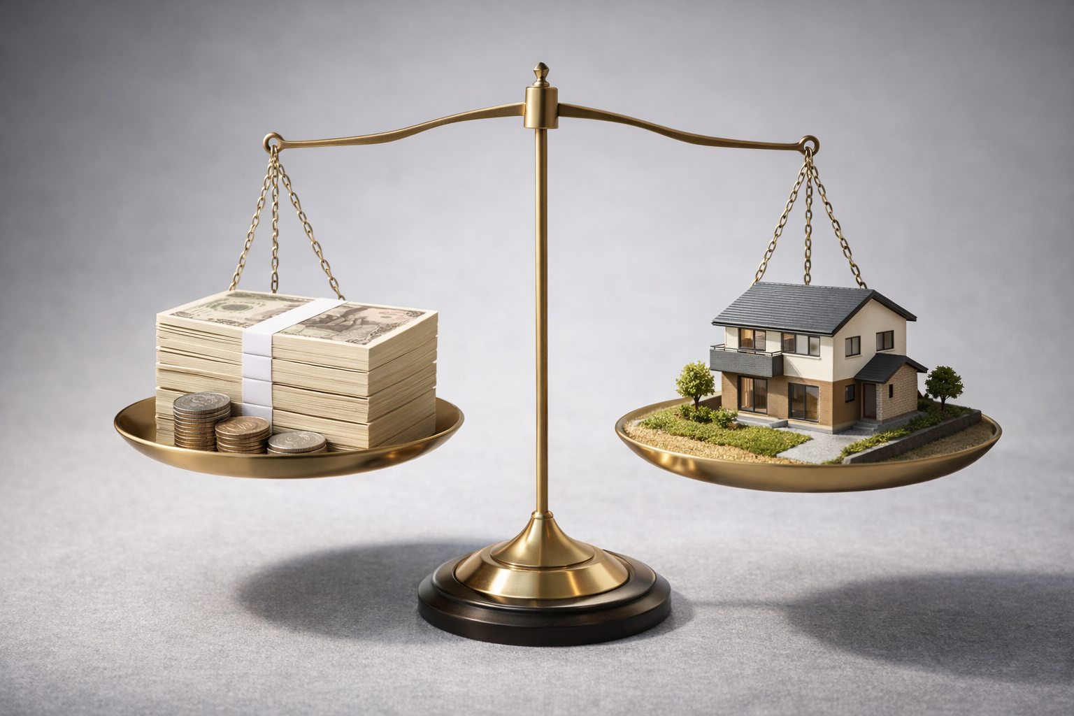 土地と現金の相続税評価の違いのイメージ画像