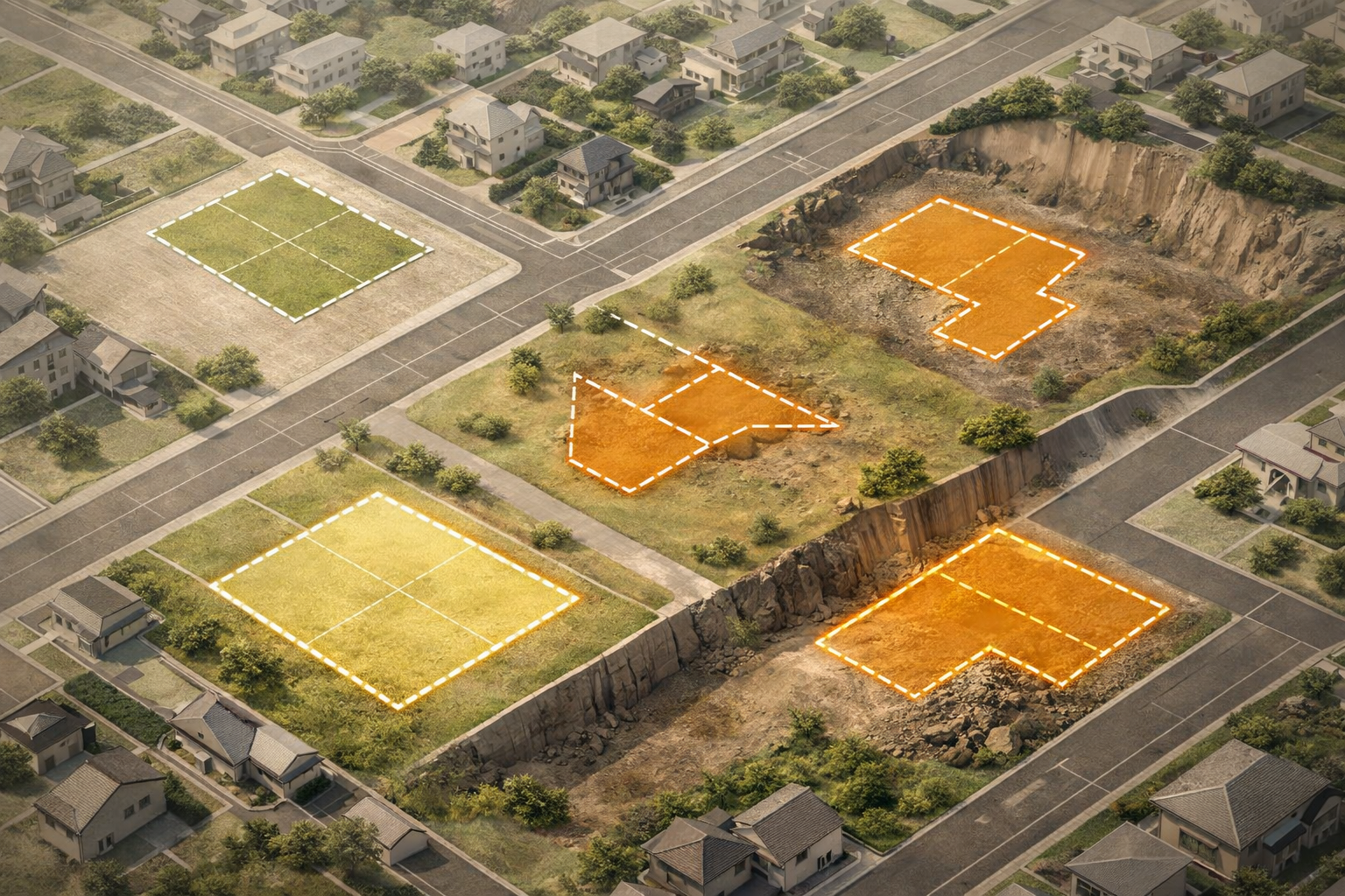 土地の形状による評価減のイメージ画像