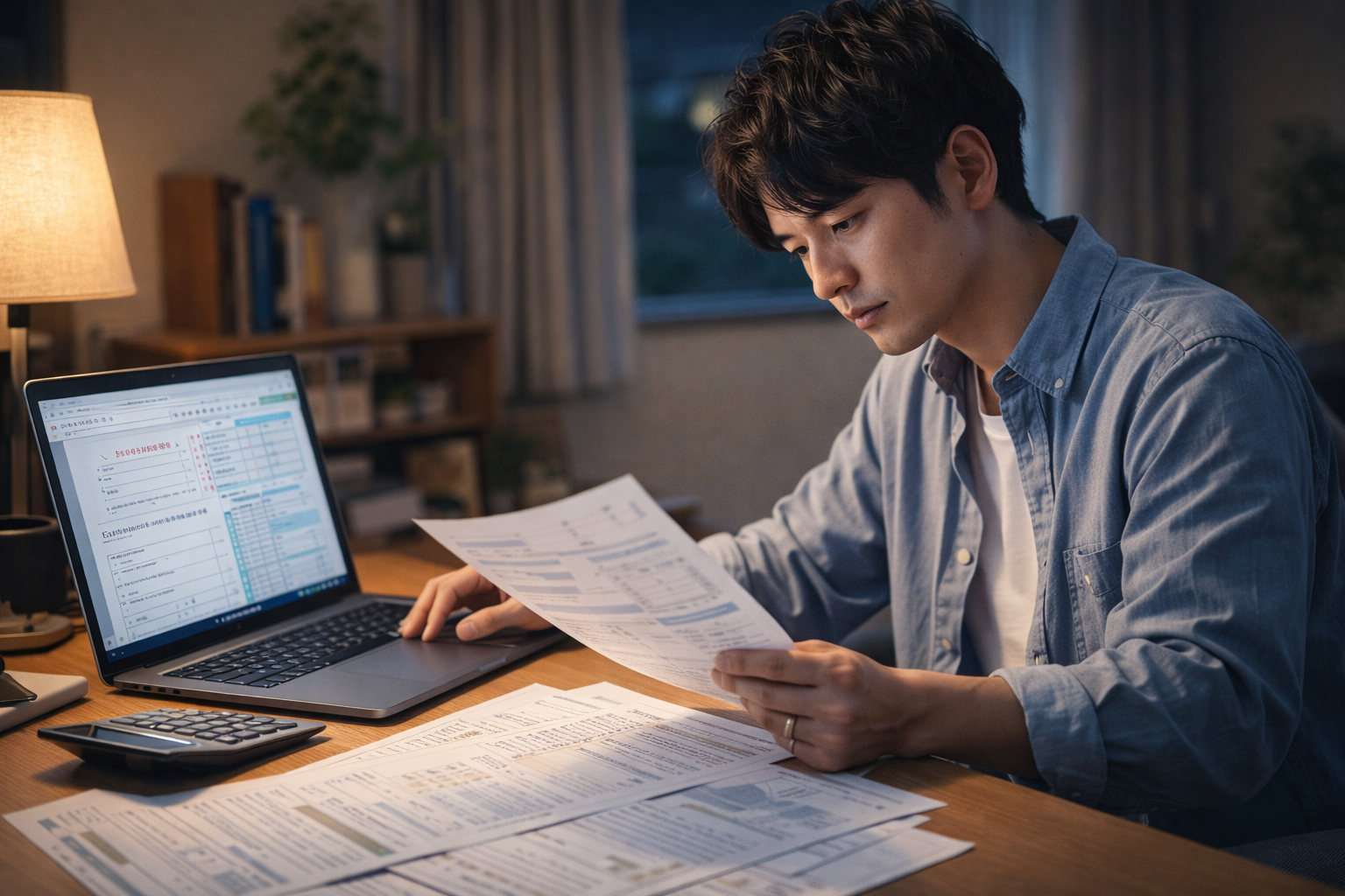 確定申告をする会社員のイメージ画像